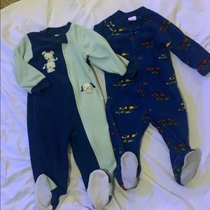 Bundle of two fleece pajamas